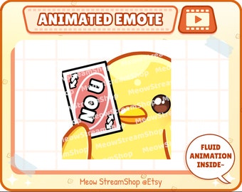 Twitch Animated Emote  / Cute Chick Animated Emotes NO U, uno meme Emote/ Cute duckling Sub Emoji, Discord Emote