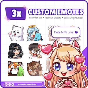 Dostosuj swój zestaw: Wybierz dowolne 6 emotikonów z naszej gotowej kolekcji/Emoji Twitch dla streamerów/YouTube, Twitch, Discord