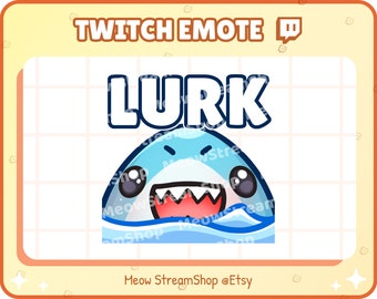 Twitch Emote / Schattige Haai Lurk Emotes / kawaii haaien baby, pups Sub Emoji