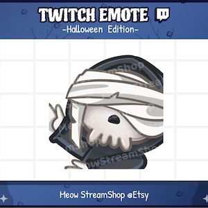 Twitch Emote / Cute Grim Reaper blind fold Emotes / Kawaii death angel Halloween emoji / discord