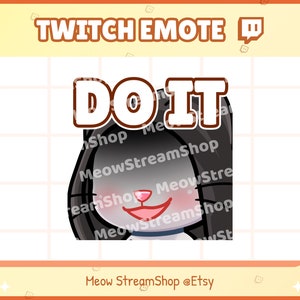 Twitch Emote / Cute White Cat do it, yandere, angry, evil Emotes / Kawaii Kitten Catto Feline Sub Emoji