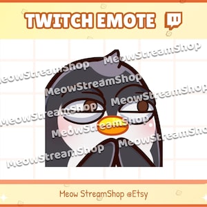 Twitch Emote  / Cute Penguin hmmm, sus, thinking Emotes / Cute Penguin Emote for streamer / Discord Youtube