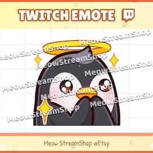 Twitch Emote / Cute Penguin Pray Halo, angelo, scintilla Emote / Cute Penguin Emote per streamer / Discord Youtube