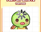 Tortoise Loading Buffer Emote β Cute Twitch Emote PNG | Discord, VTuber, Kick, Stream Overlay | Turtle