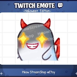 Twitch Emote  / Cute Ghost evil, yandere, angry, do it emote / Kawaii spooky ghost Halloween emoji / discord
