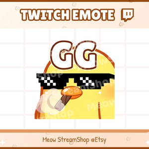 Twitch Emote / Cute Chick GG, EZ, Cool occhiali da sole emoji per streamer / Cute duckling Sub Emoji