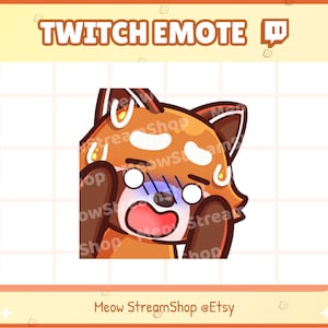 Twitch Emote / Lindo Panda Rojo pánico, shock, no como este Emotes / Lindo chibi Panda Rojo, mapache Sub Emoji