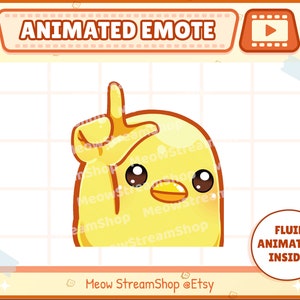 Twitch Animated Emote  / Cute Chick Animated Emotes L, Loose, Take the L  / Cute duckling Sub Emoji, Discord Emote