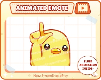 Twitch Animated Emote  / Cute Chick Animated Emotes L, Loose, Take the L  / Cute duckling Sub Emoji, Discord Emote