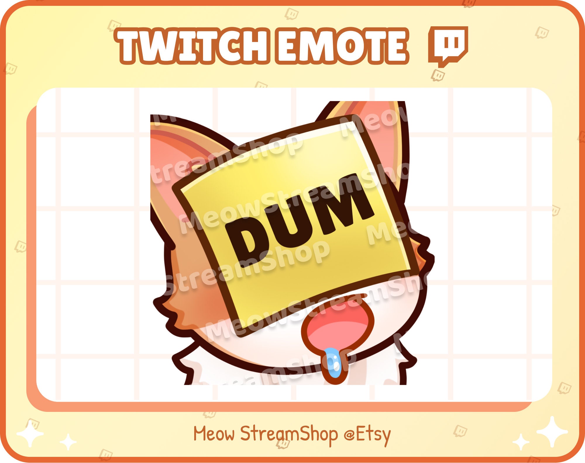 Twitch Emote / Cute Corgi Dum, Domme, Stomme Emotes / kawaii hond, hondje, dogie, pups Sub Emoji