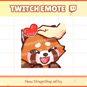 Twitch Emote / Lindo Panda Rojo pat Emotes / Lindo chibi Panda Rojo, mapache Sub Emoji