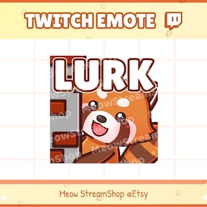 Twitch Emote / Lindo panda rojo acecha emoticonos / Lindo chibi panda rojo, mapache Sub Emoji