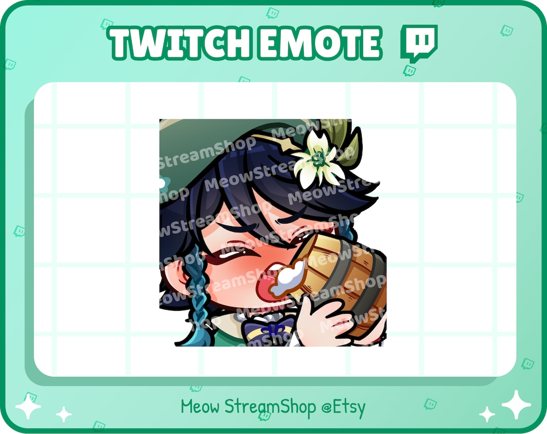 Twitch Emote / Archon Venti Barbatos Sip, Drink, Hydrate, Boba Emotes ...