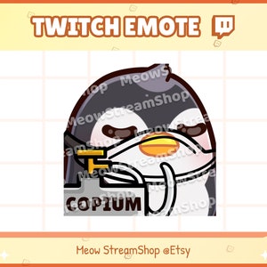 Twitch Emote  / Cute Penguin Copium Emotes / Cute Penguin Emote for streamer / Discord Youtube