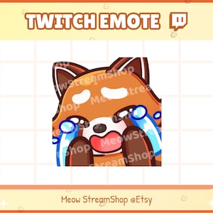 Twitch Emote / Lindo Panda Rojo Grito, triste, sollozo Emotes / Lindo chibi Panda Rojo, mapache Sub Emoji