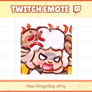 Twitch Emote / Cute Sheep rage, angry, mad, pout Emotes / Kawaii Lamb Goat Ewes Tup Discord Youtube Sub Emoji