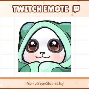 Twitch Emote / Panda Cómodo, Acogedor, Manta emoji para streamer / Lindo Kawaii Panda Sub Emoji