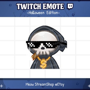 Twitch 絵文字 / かわいい死神クール、GG、EZ 絵文字 / かわいい死の天使ハロウィン絵文字 / discord