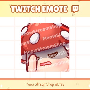 Twitch Emote / Cute Mushroom facepalm, lose Emote / Kawaii Fungi Fungus Mildew Boletus Discord Youtube Sub Emoji Discord Youtube