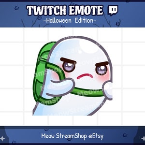 Twitch Emote  / Cute Ghost carry, backpack emote / Kawaii spooky ghost Halloween emoji / discord