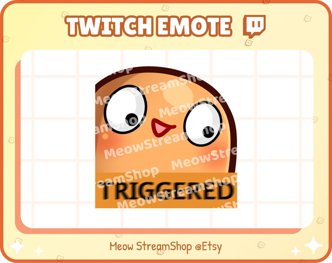Twitch Emote / Cute Potato Triggered Meme Emotes / Kawaii Potat
