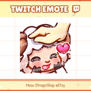 Twitch Emote / Linda palmadita de oveja, palmadita en la cabeza, feliz, amor Emotes / Kawaii Lamb Goat Ewes Tup Discord Youtube Sub Emoji