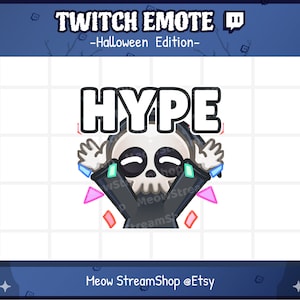 Twitch Emote / Cute Grim Reaper Hype, Happy, confetti, excited Emotes / Kawaii death angel Halloween emoji / discord