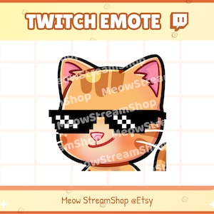 Twitch Emote / Cute Orange Cat Cool, EZ, GG, cig, sigaret, thumb up Emotes / Kawaii Kitten Catto Feline Sub Emoji