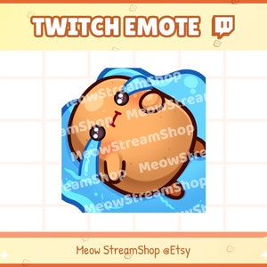 Emote Twitch / Patata carina sdraiata, pianto, triste, lacrime, panico Emote / Kawaii Potat Potatoes Spud Yam Discord Youtube Sub Emoji