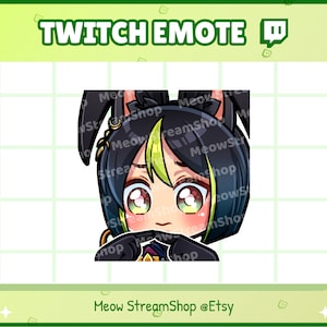 Twitch Emote / Tignari schüchtern, Finger Touch, kawaii Emotes / Genshin Impact sub emoji für Streamer - Discord Youtube