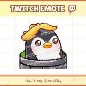 Twitch Emote  / Cute Penguin Garbage, trash Emotes / Cute Penguin Emote for streamer / Discord Youtube