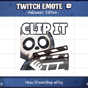 Twitch Emote / Cute Grim Reaper clip it Emotes / Kawaii death angel Halloween emoji / discord