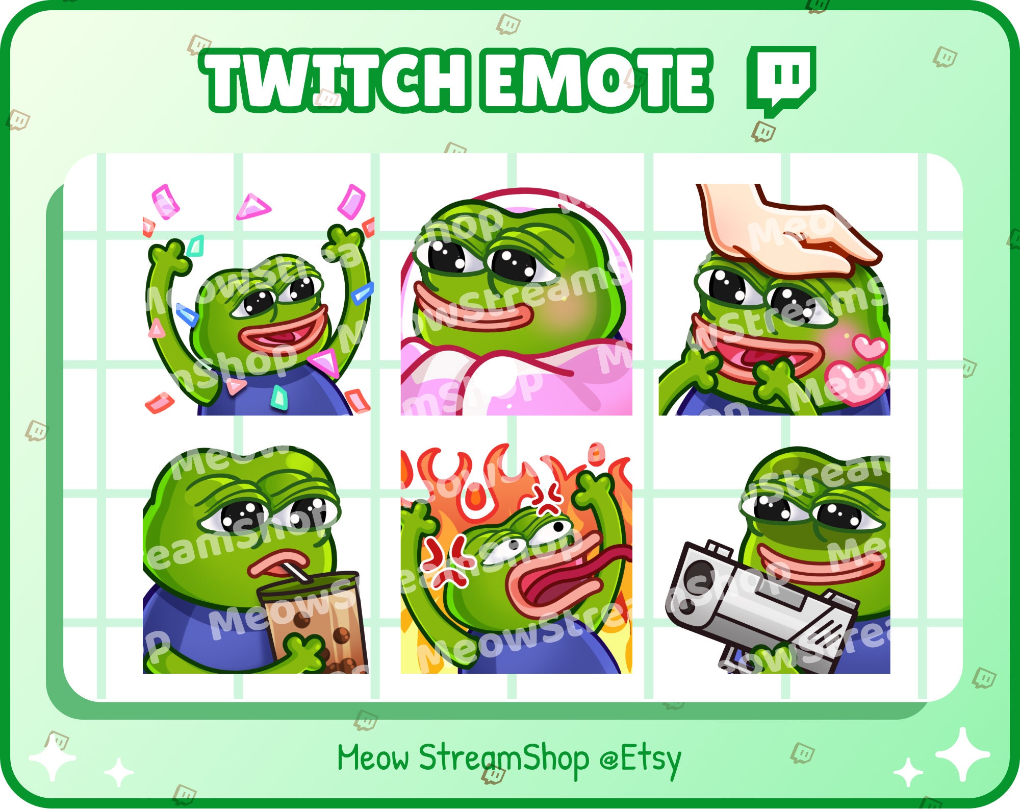 Pepe Twitch-Emotes #1 - Stickers for WhatsApp