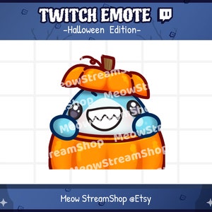 Twitch Emote / Cute Shark Emotes Halloween Edition espreita, pico, abóbora / kawaii peixe horror zumbi sub emoji