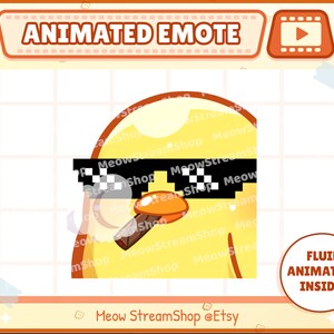 Twitch Animated Emote / Cute Chick Animated Emotes Ez, cool, Rauch, GG Emote/ Cute Duckling Sub Emoji, Discord Emote