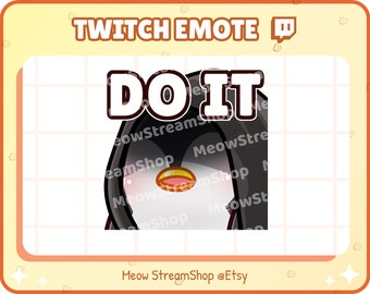 Twitch Emote / Cute Penguin Do It, Evil Emotes / Cute Penguin Emote voor streamer / Discord Youtube