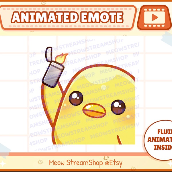 Twitch Animated Emote  / Cute Chick Animated Emotes lit Lighte / Sub Emoji, Discord Emote, Animation GIF Emotes
