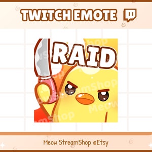 Twitch Emote  / Cute Chick Raid emoji for streamer / Sub Emoji
