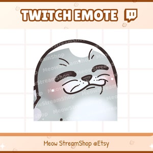 Twitch Emote  / Cute Seal Comfy, Happy face Emote  / Cute Seal Sub Emoji