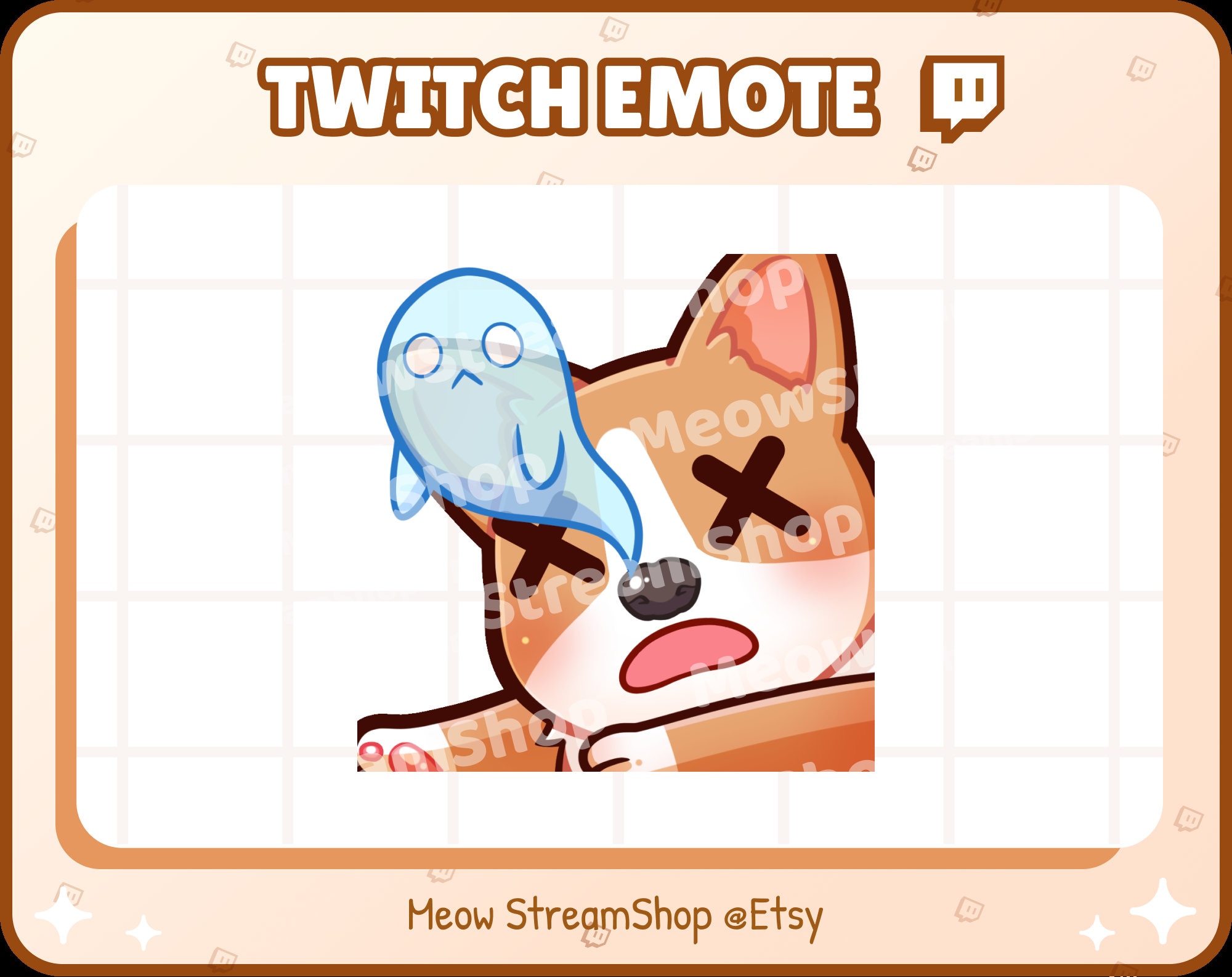 Twitch Emote / RIP Dead Emoji for streamer / Pet Cute Etsy