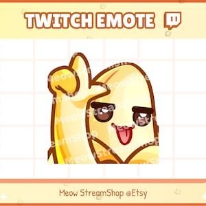 Twitch Emote / Cute Banana L, Loser Emotes / Kawaii Banana Discord Youtube Sub Emoji