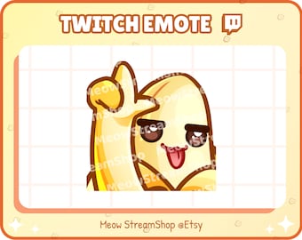 Emote de Twitch / Cute Banana L, Loser Emotes / Kawaii Banana Discord Youtube Sub Emoji