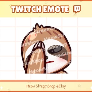 Twitch Emote  / Cute Sloth FacePalm, lose Emotes / kawaii lazy sloth animal Sub Emoji