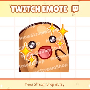 Twitch Emote / Cute Potato Wow, whoa, gasp, what, whoa, amaze emote Emotes / Kawaii Potat Potatoes Spud Yam Discord Youtube Sub Emoji