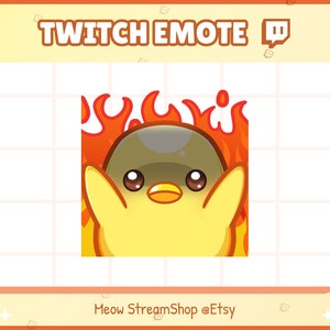 Twitch Emote / Cute Chick Fire Rise, Elmo Emotes / Niedliches Entchen Sub Emoji