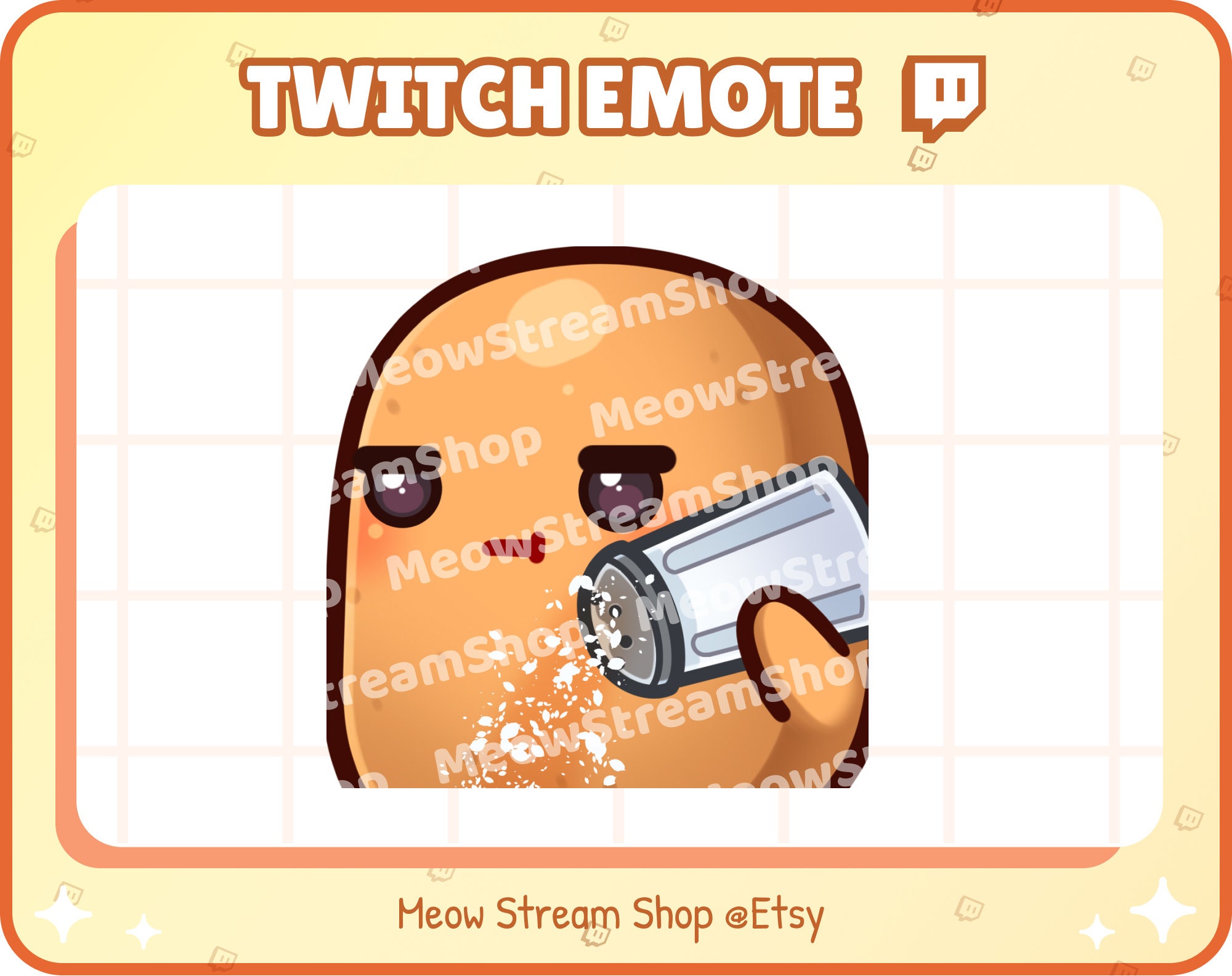 Twitch Emote / Cute Potato Salty emote Emotes / Kawaii Potat Potatoes Spud Yam Discord Youtube Sub Emoji