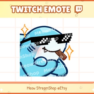 Twitch Emote / Cute Shark Cool, GG, EZ Emotes / kawaii sharks baby, pups Sub Emoji