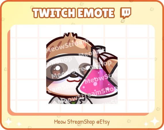 Twitch Emote / Cute Sloth Science Chemistry Lab Smart - Etsy