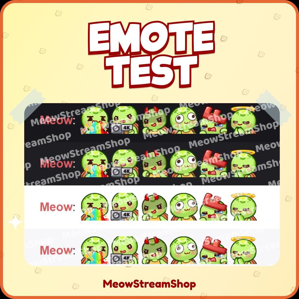 Devil Tortoise Twitch Emote Tortoise Pack #6 – 6 Cute Tortoise Turtle Emotes (F, Pray ...
