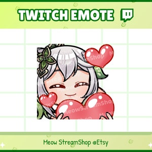 Twitch Emote / Archon Kusanali Nahida Heart, Love, Hug Emotes / Genshin ...